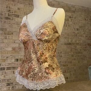 Worthington Gold and Cream Lace Bustier Camisole
